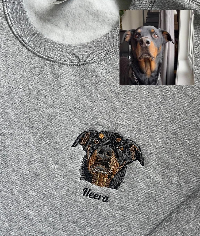 Custom Pet Embroidered Sweatshirt