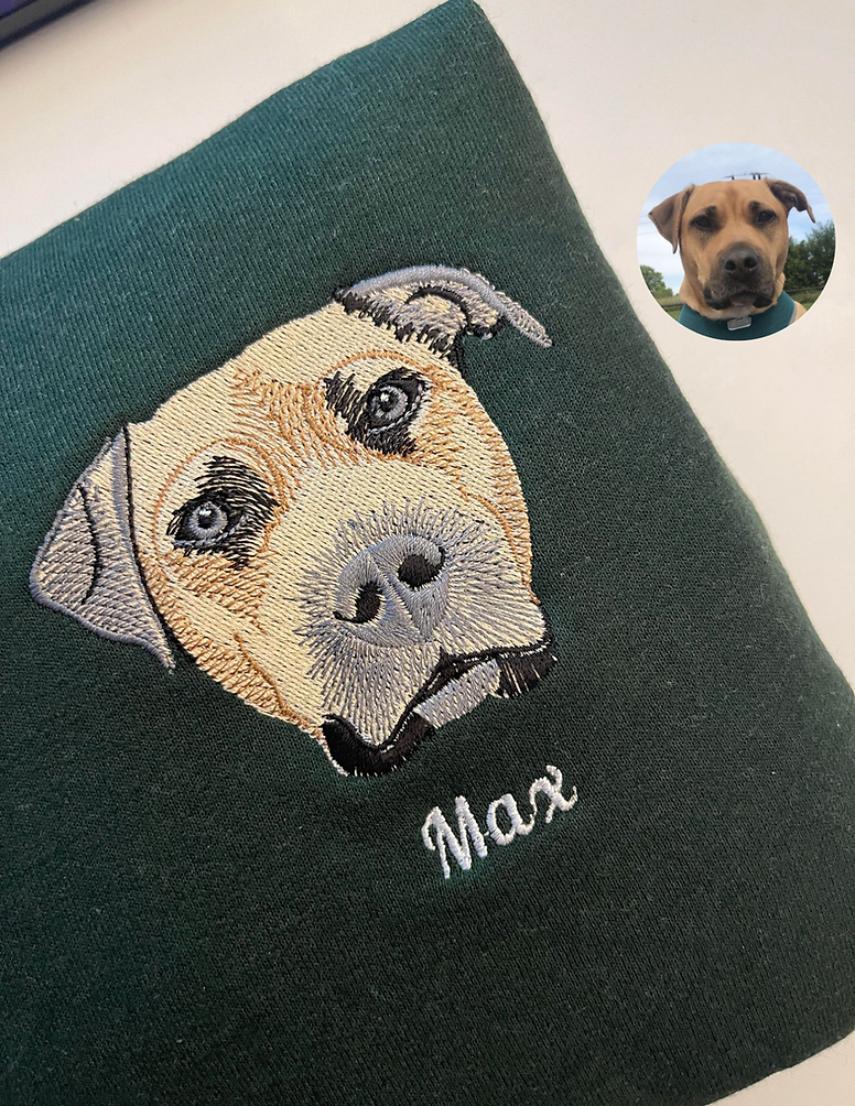 Custom Pet Embroidered Sweatshirt