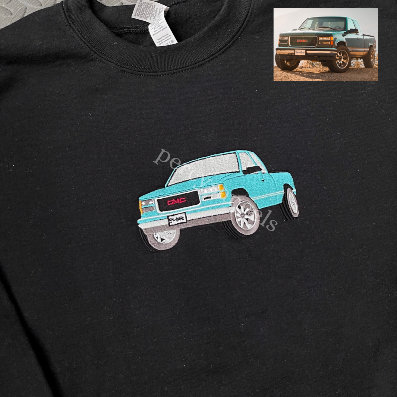 Custom Truck Embroidered Crewneck