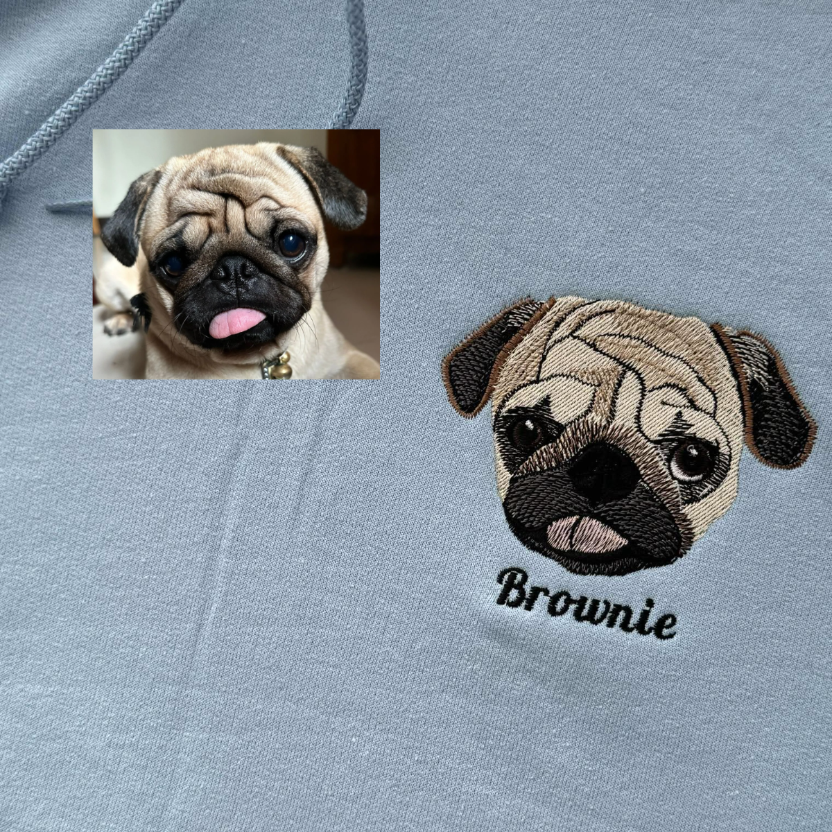 Custom Pet Embroidered Sweatshirt