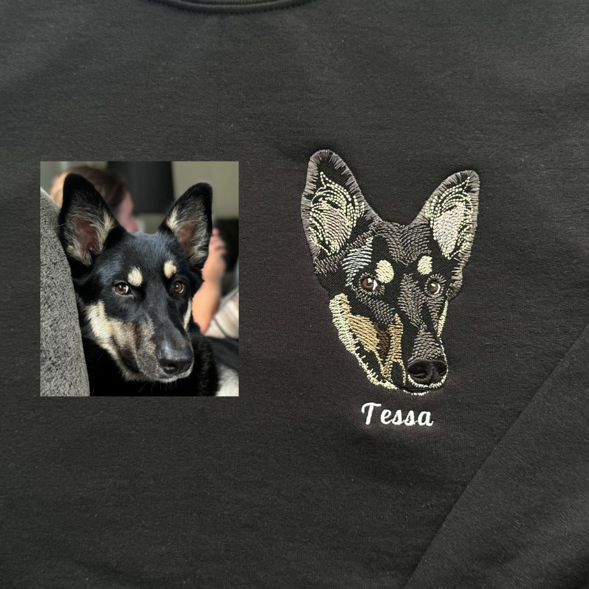 Custom Pet Embroidered Sweatshirt