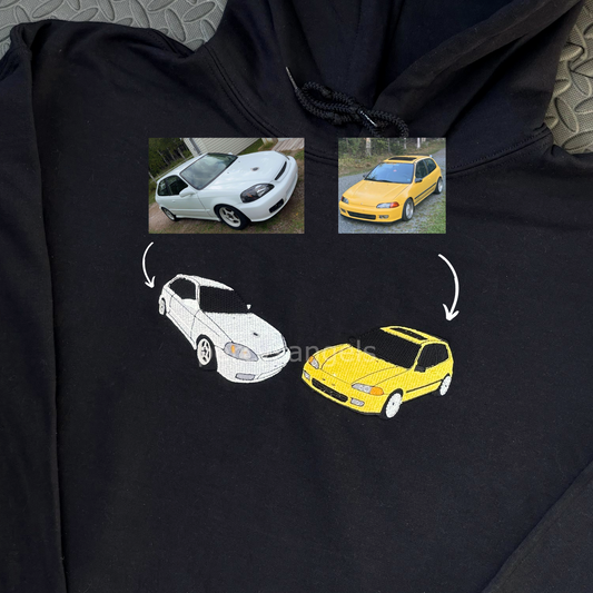 Custom Car Embroidered Sweatshirt